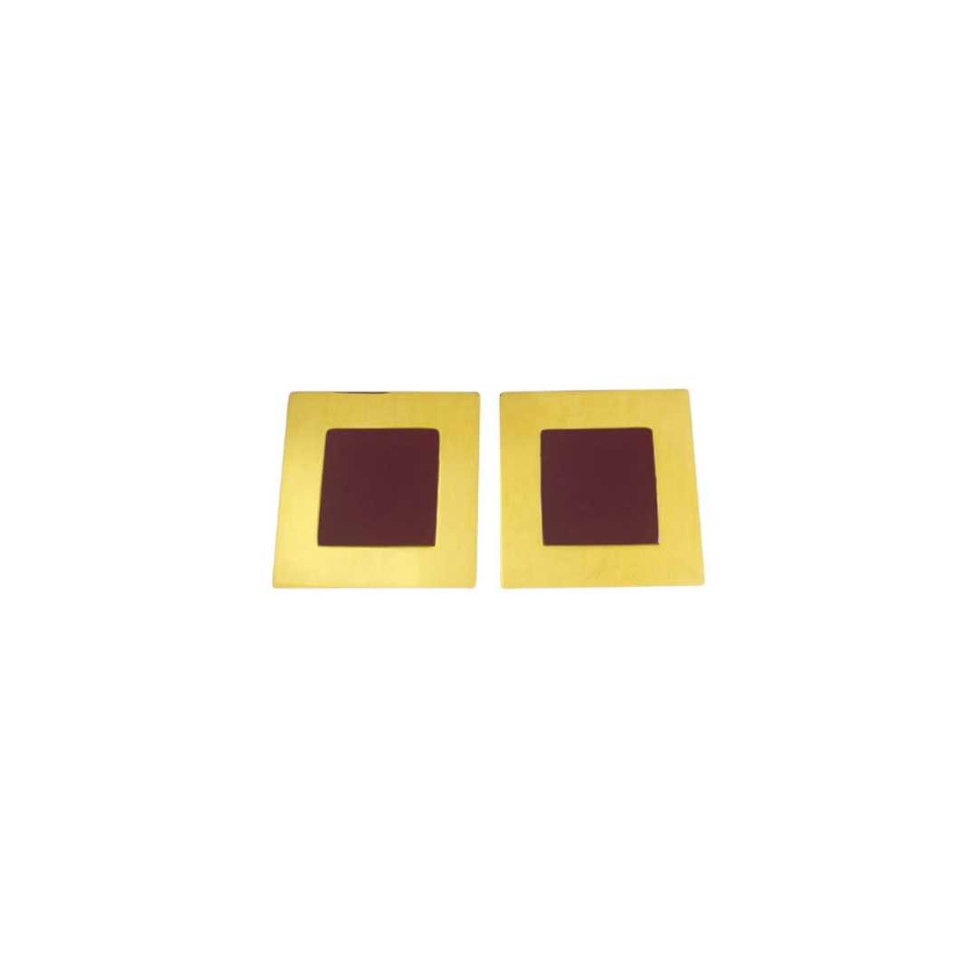 Aretes Cuadrado con Piedra