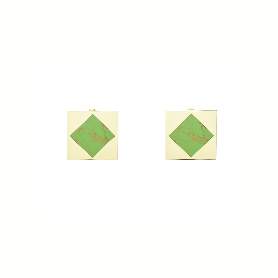 Aretes Cuadrado Rombo